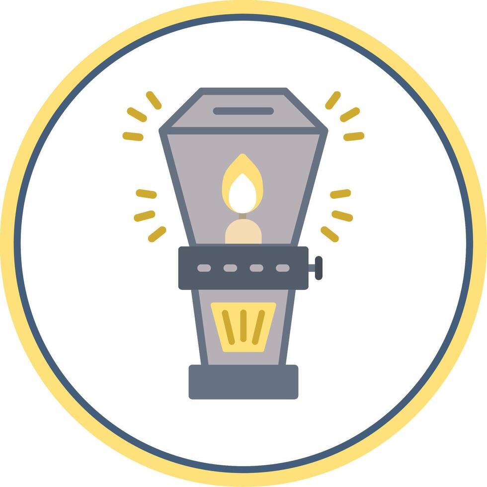 Lamp Flat Circle Icon vector