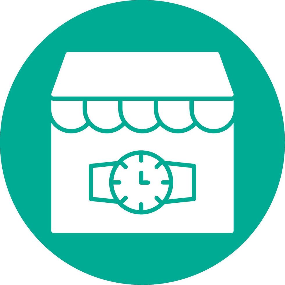 Watch Shop Multi Color Circle Icon vector