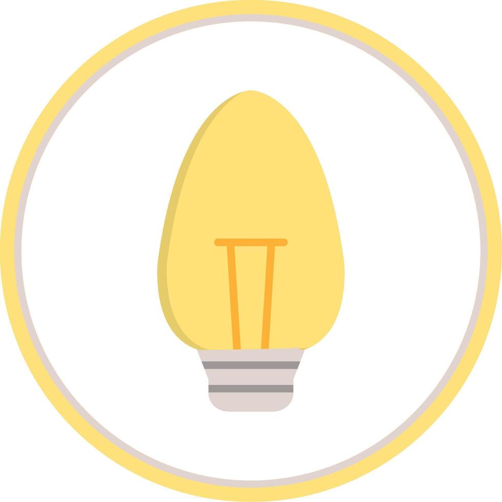 Candle Light Flat Circle Icon vector