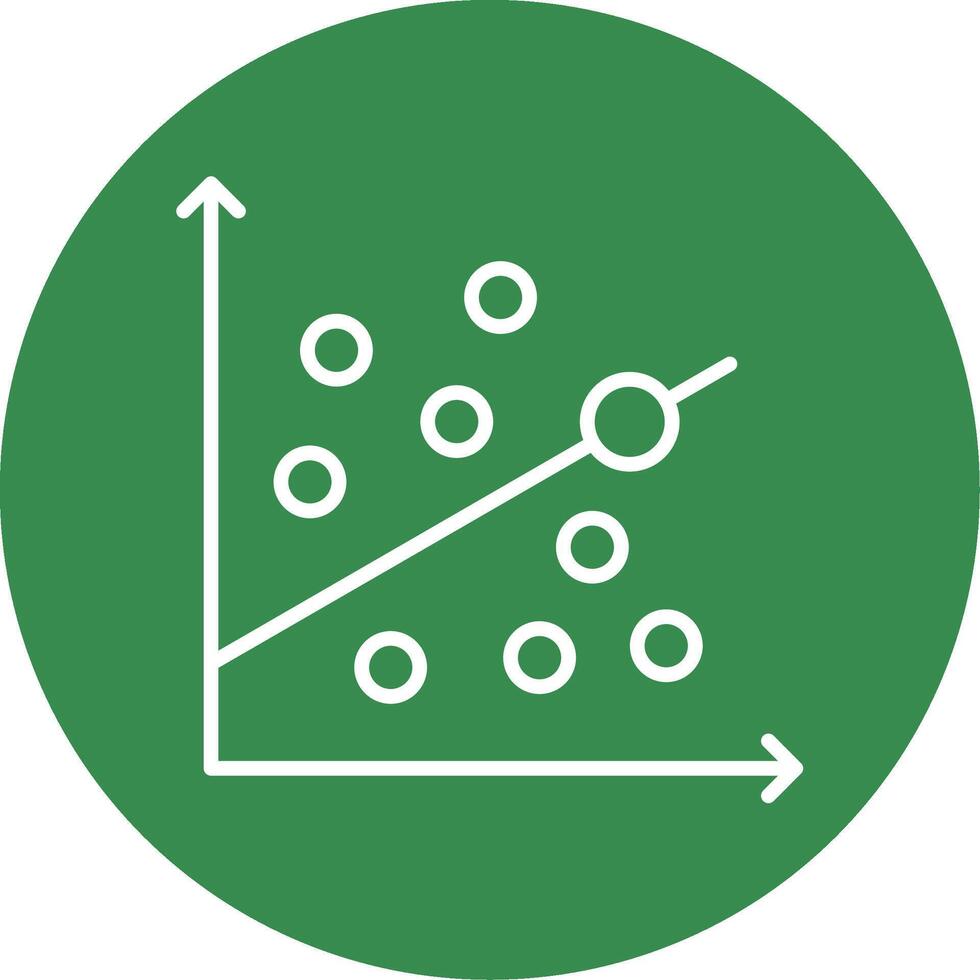 Scatter Graph Multi Color Circle Icon vector