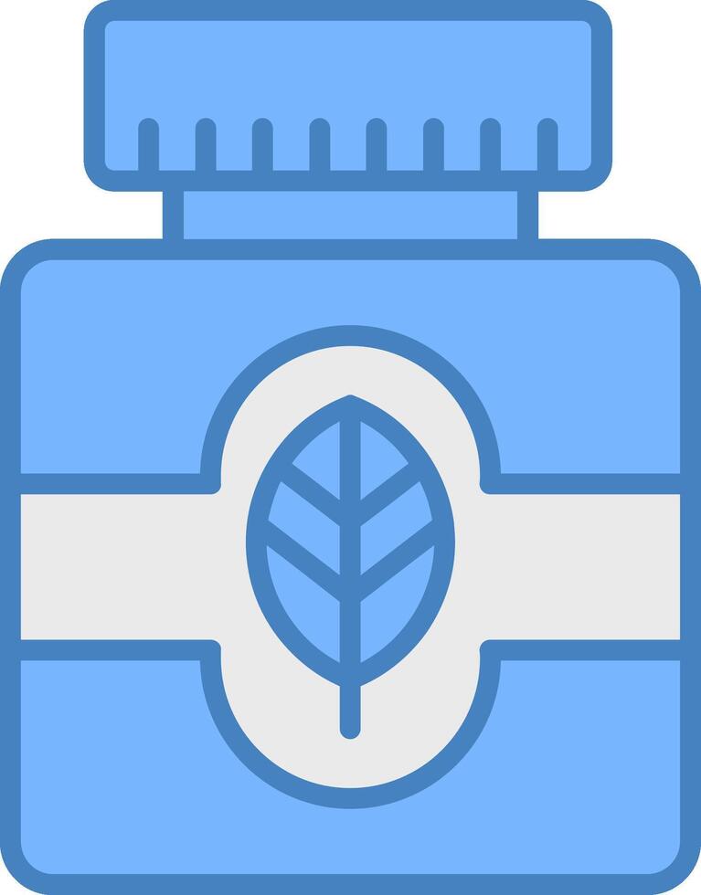 Essential Oil Line Filled Blue Icon vector
