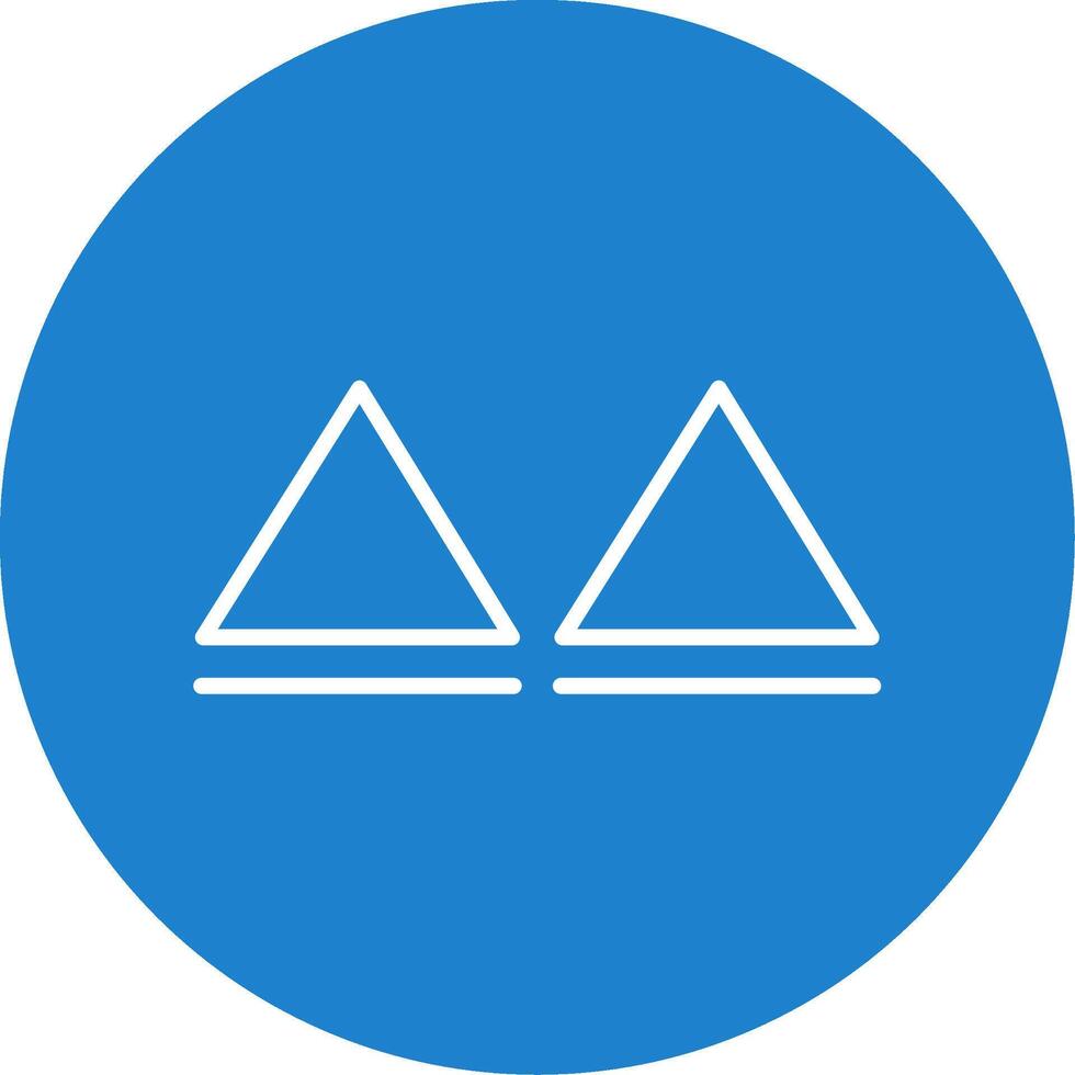 Triangles Multi Color Circle Icon vector