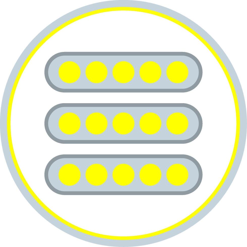 Led Light Flat Circle Icon vector