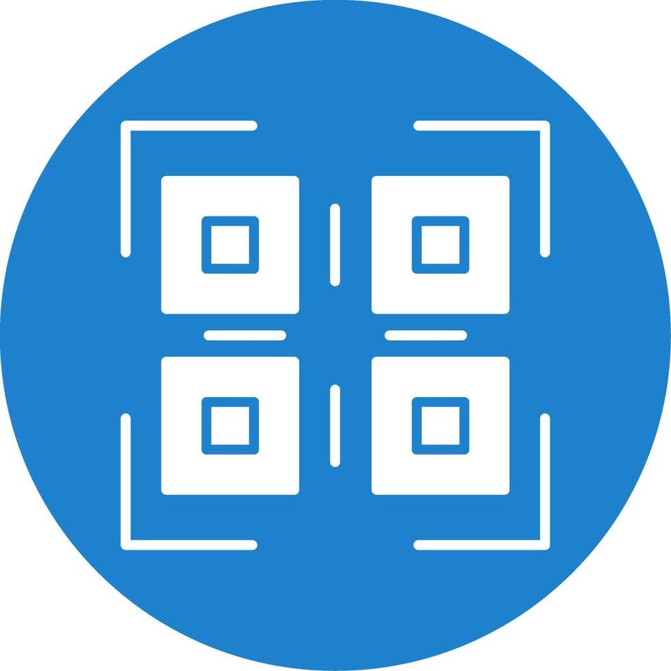 Qr Code Multi Color Circle Icon vector