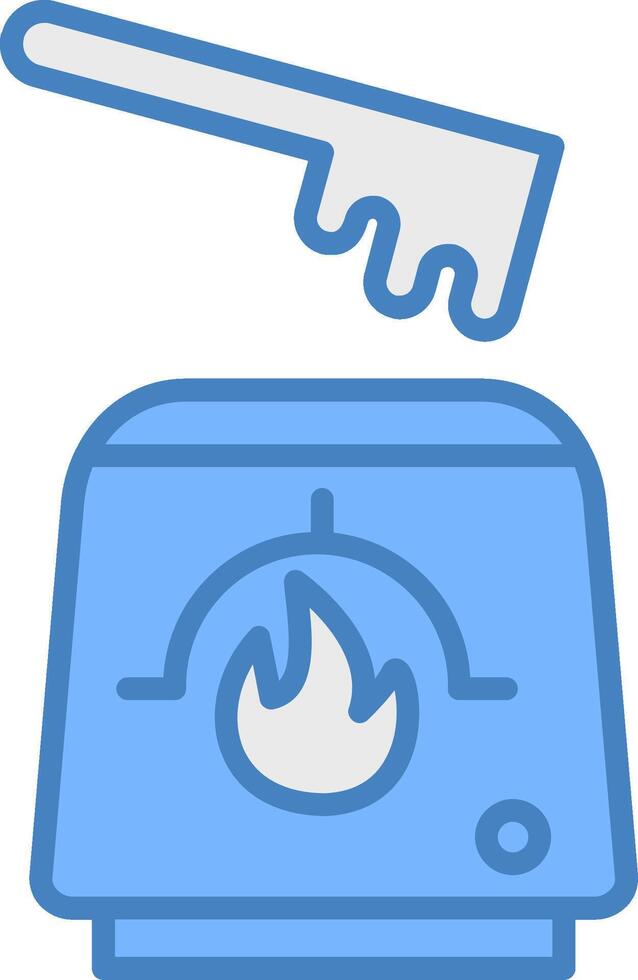 Wax Machine Line Filled Blue Icon vector