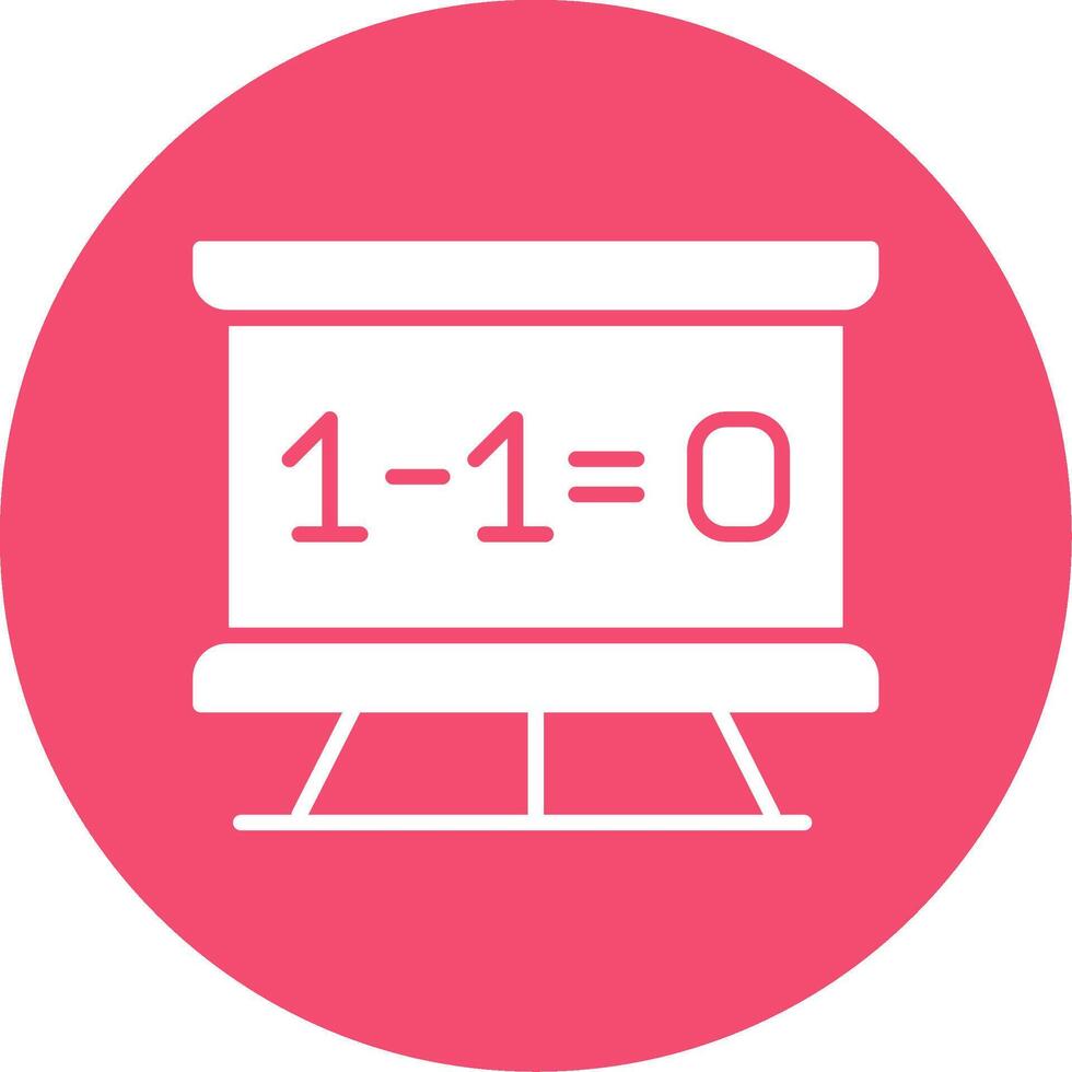 Maths Multi Color Circle Icon vector