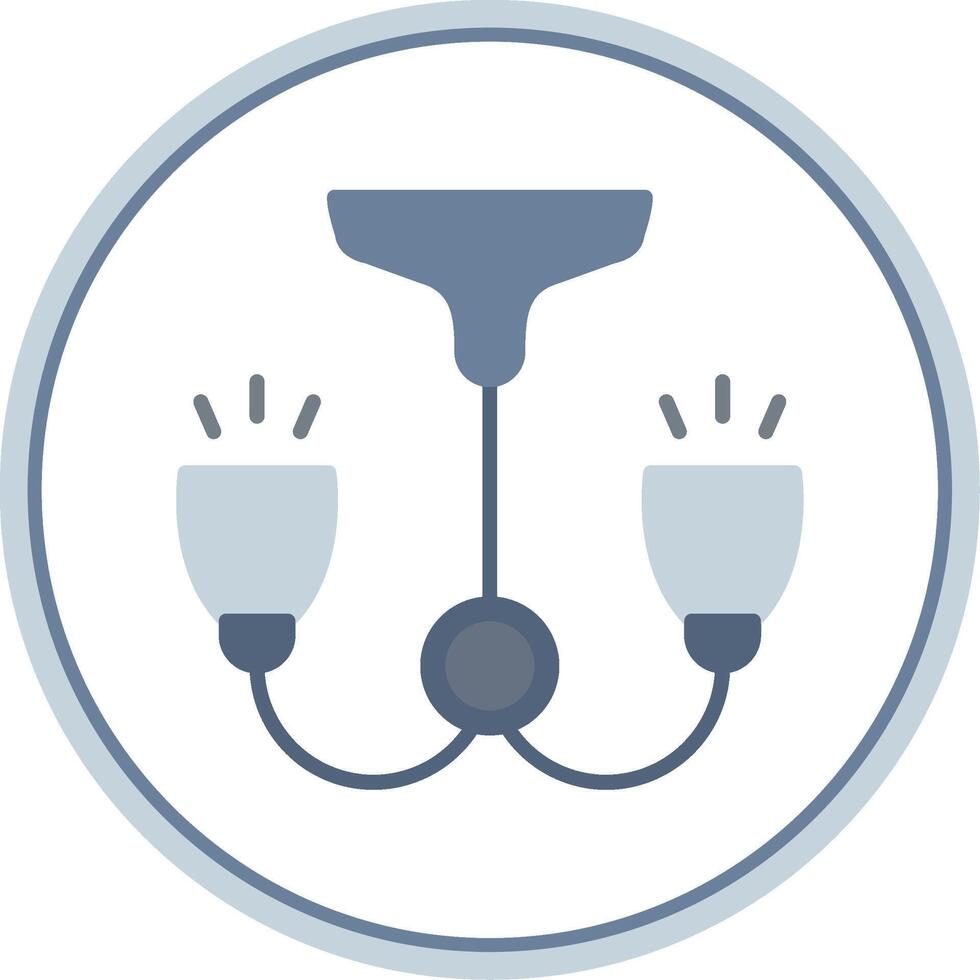 Lamp Flat Circle Icon vector