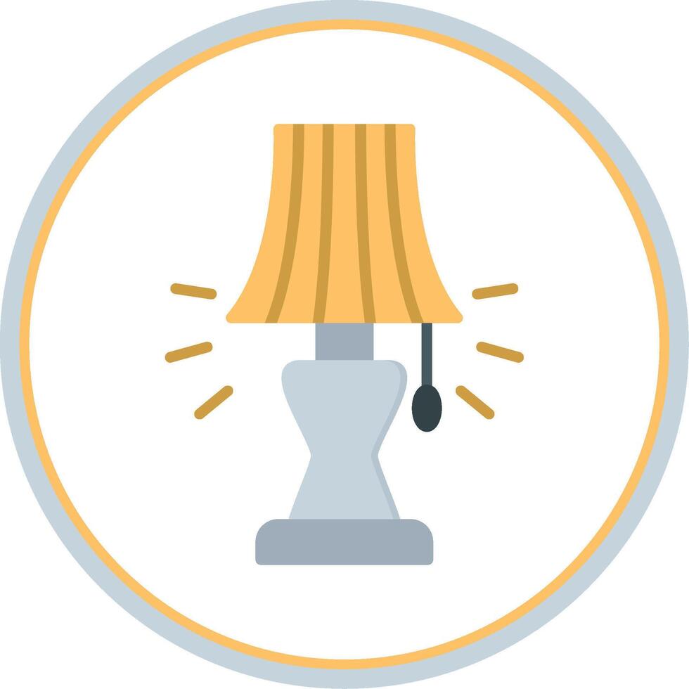 Lamp Flat Circle Icon vector