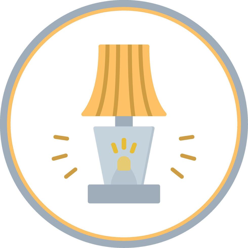 Lamp Flat Circle Icon vector