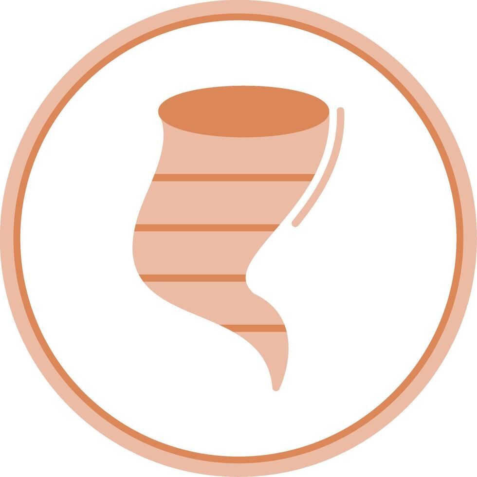 Twister Flat Circle Icon vector
