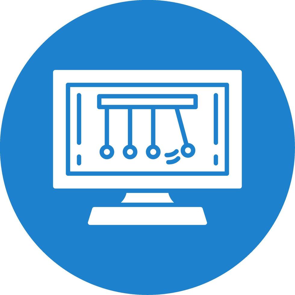 Newtons Cradle Multi Color Circle Icon vector