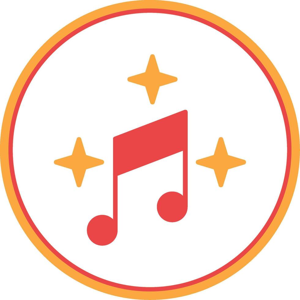 Music Flat Circle Icon vector
