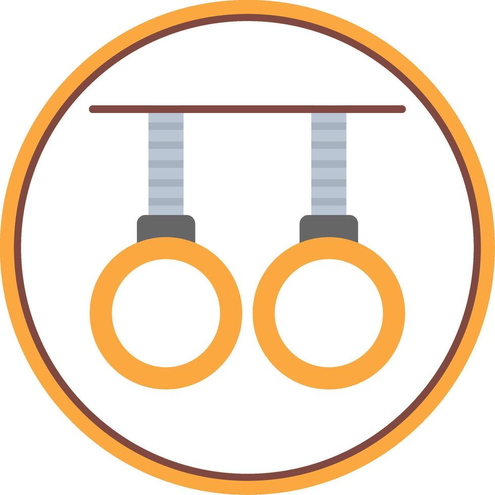 Gymnastics Flat Circle Icon vector