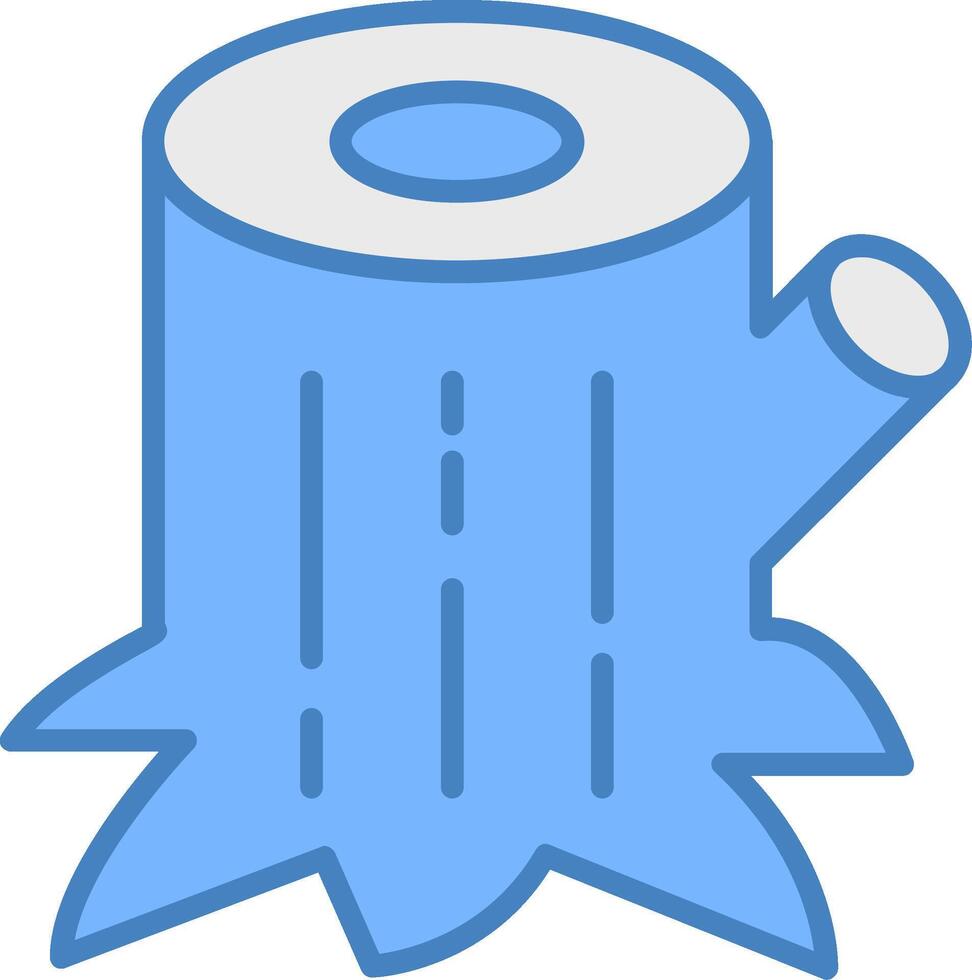 Trunk Line Filled Blue Icon vector
