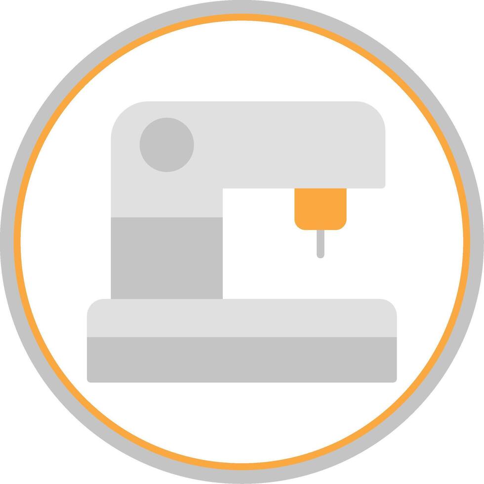 Sewing Machine Flat Circle Icon vector
