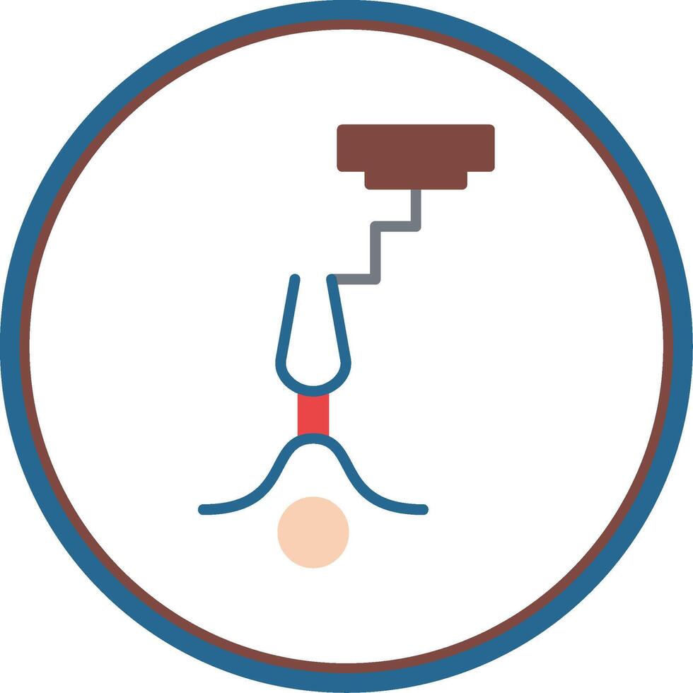 Bungee Jumping Flat Circle Icon vector