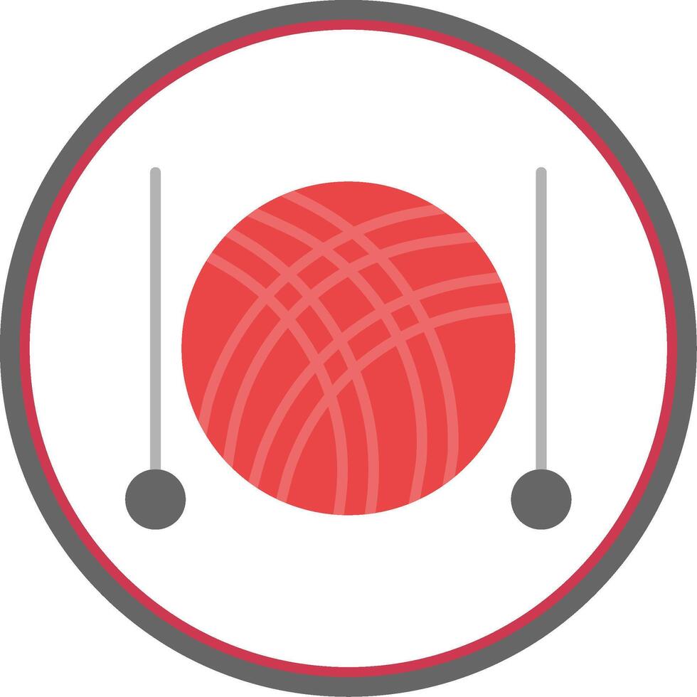 Knitting Flat Circle Icon vector