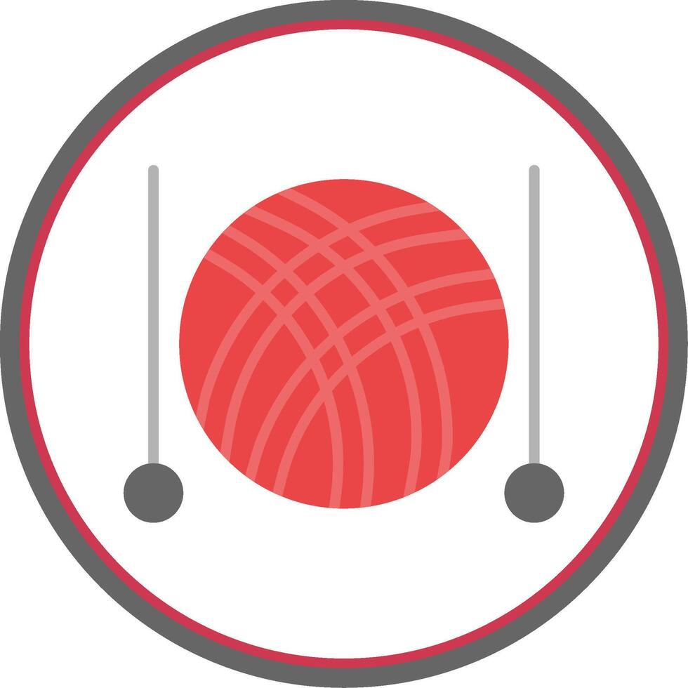 tejido de punto plano circulo icono vector