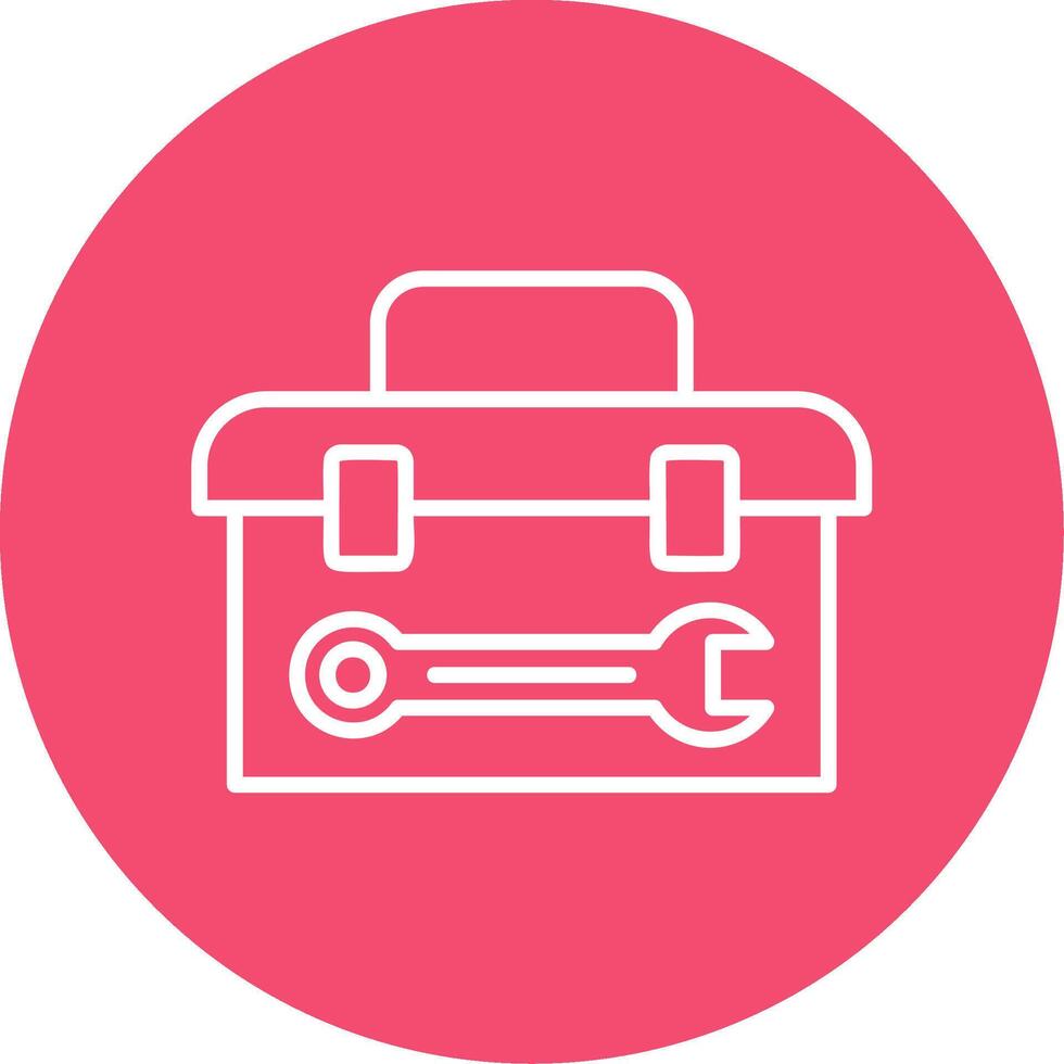 Tool Box Multi Color Circle Icon vector