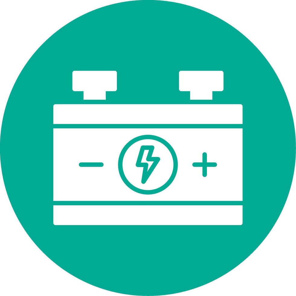 Car Battery Multi Color Circle Icon vector