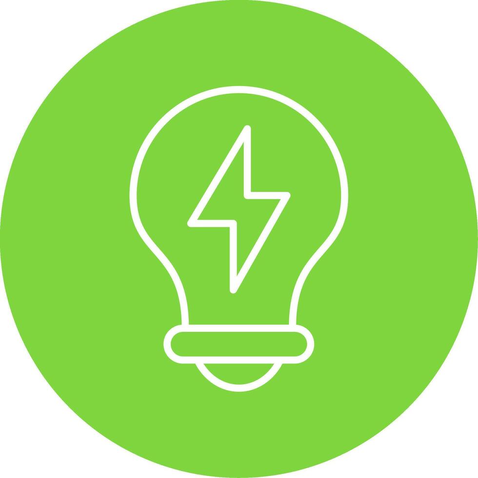 Light Bulb Multi Color Circle Icon vector