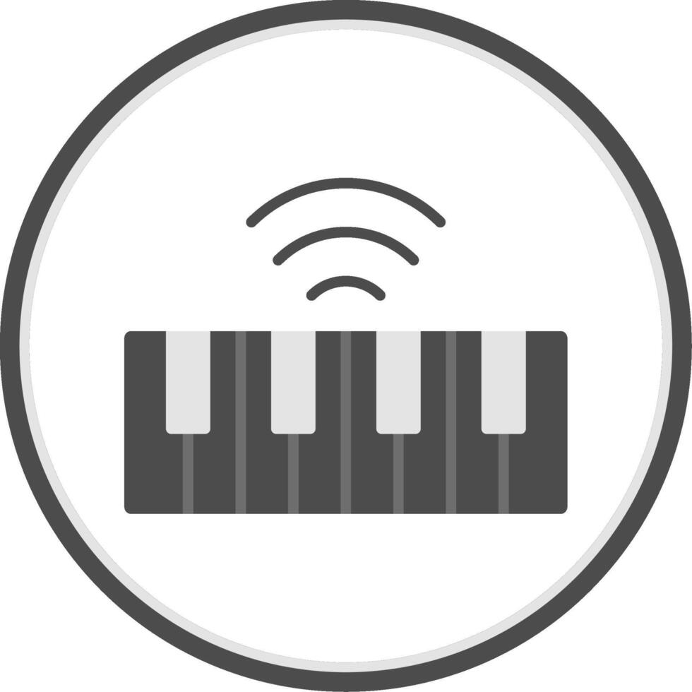 Keyboard Flat Circle Icon vector