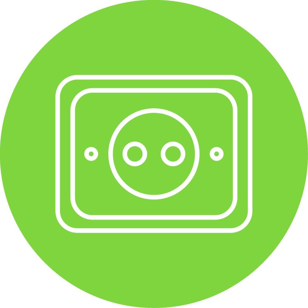 Socket Multi Color Circle Icon vector