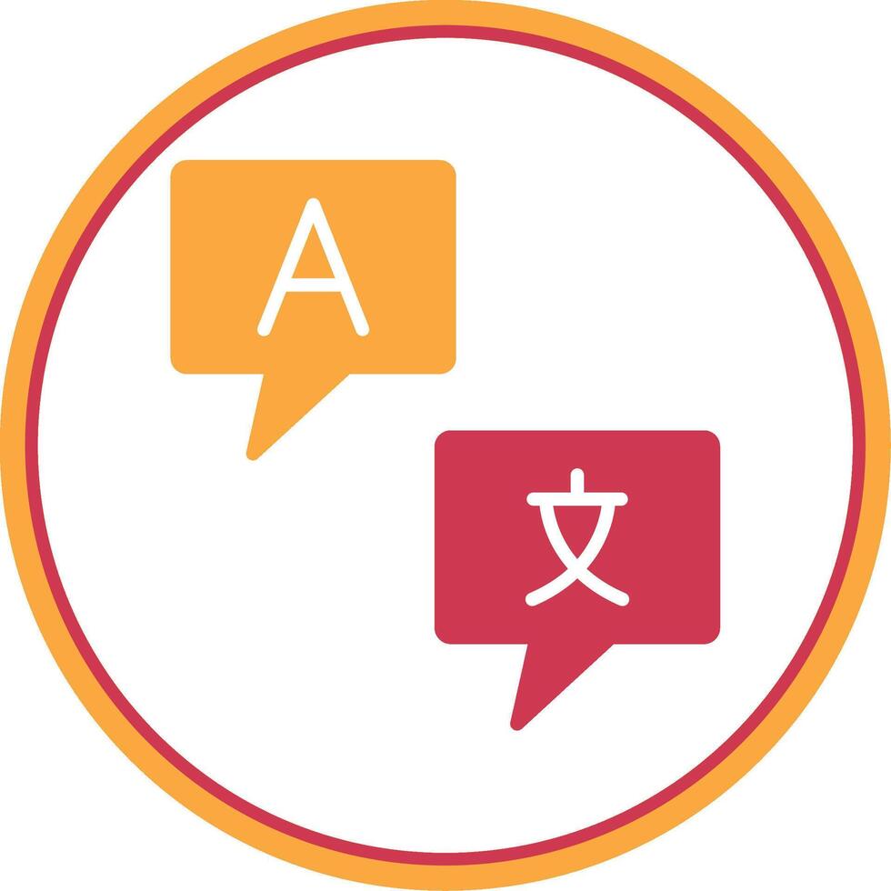Languages Flat Circle Icon vector