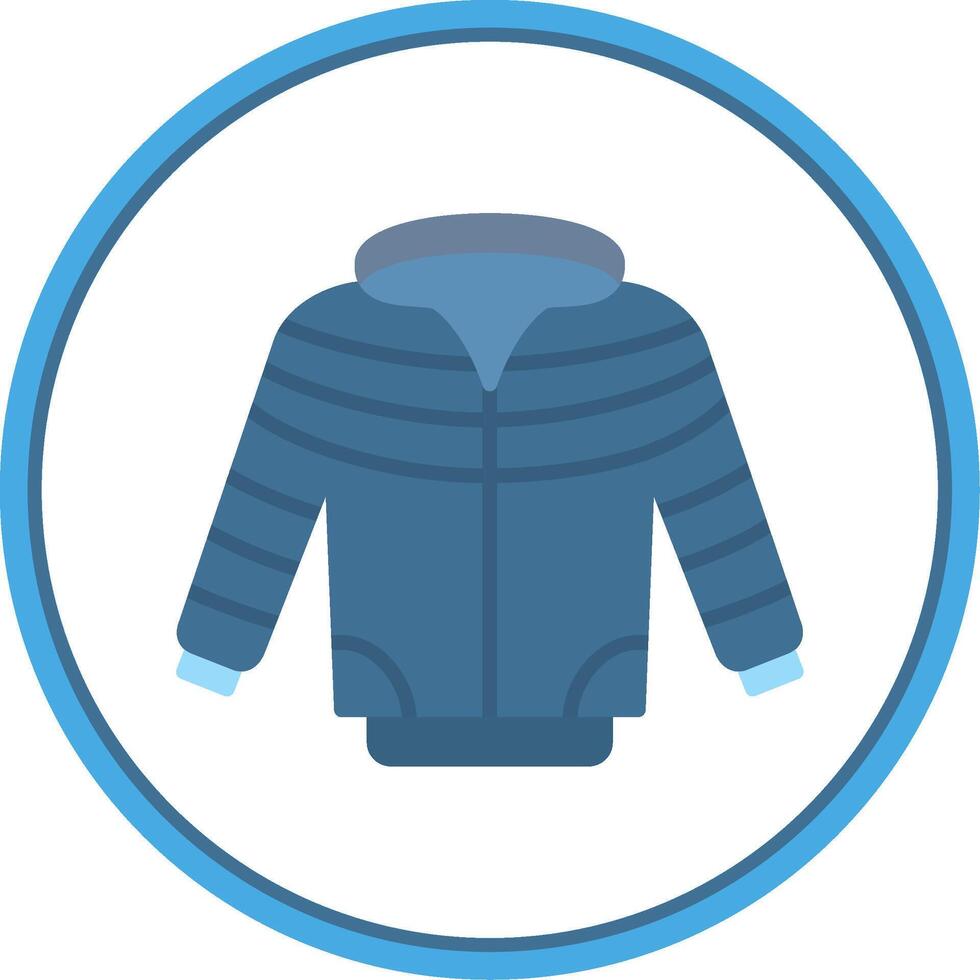 Jacket Flat Circle Icon vector