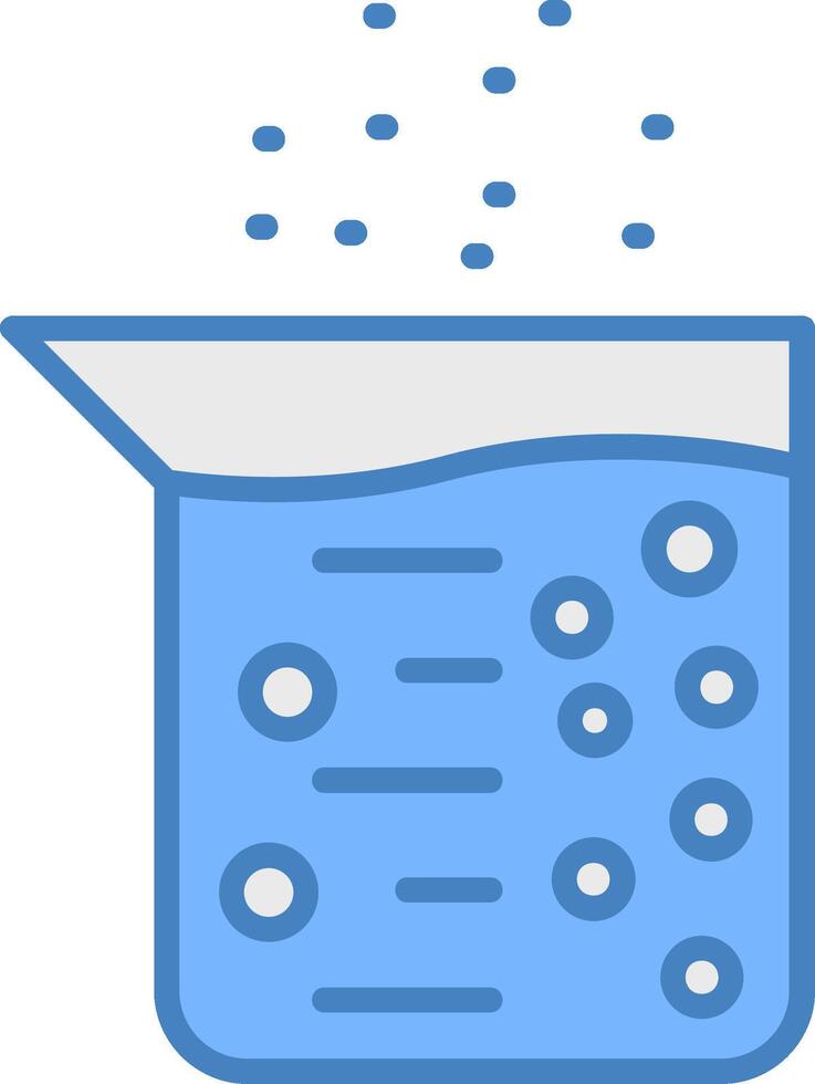 Flask Line Filled Blue Icon vector