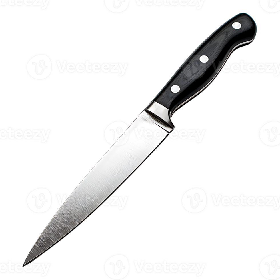 Kitchen knife on isolated transparent background png
