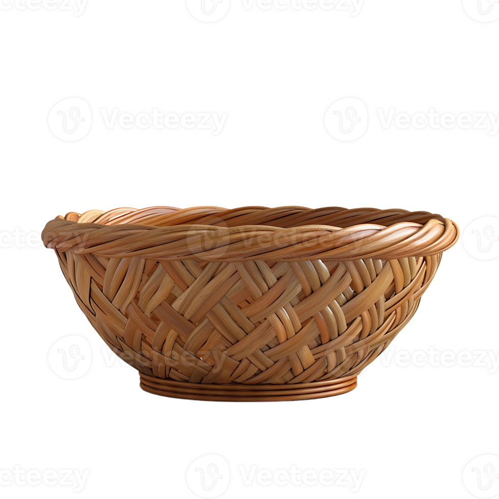 Empty Basket on isolated transparent background png
