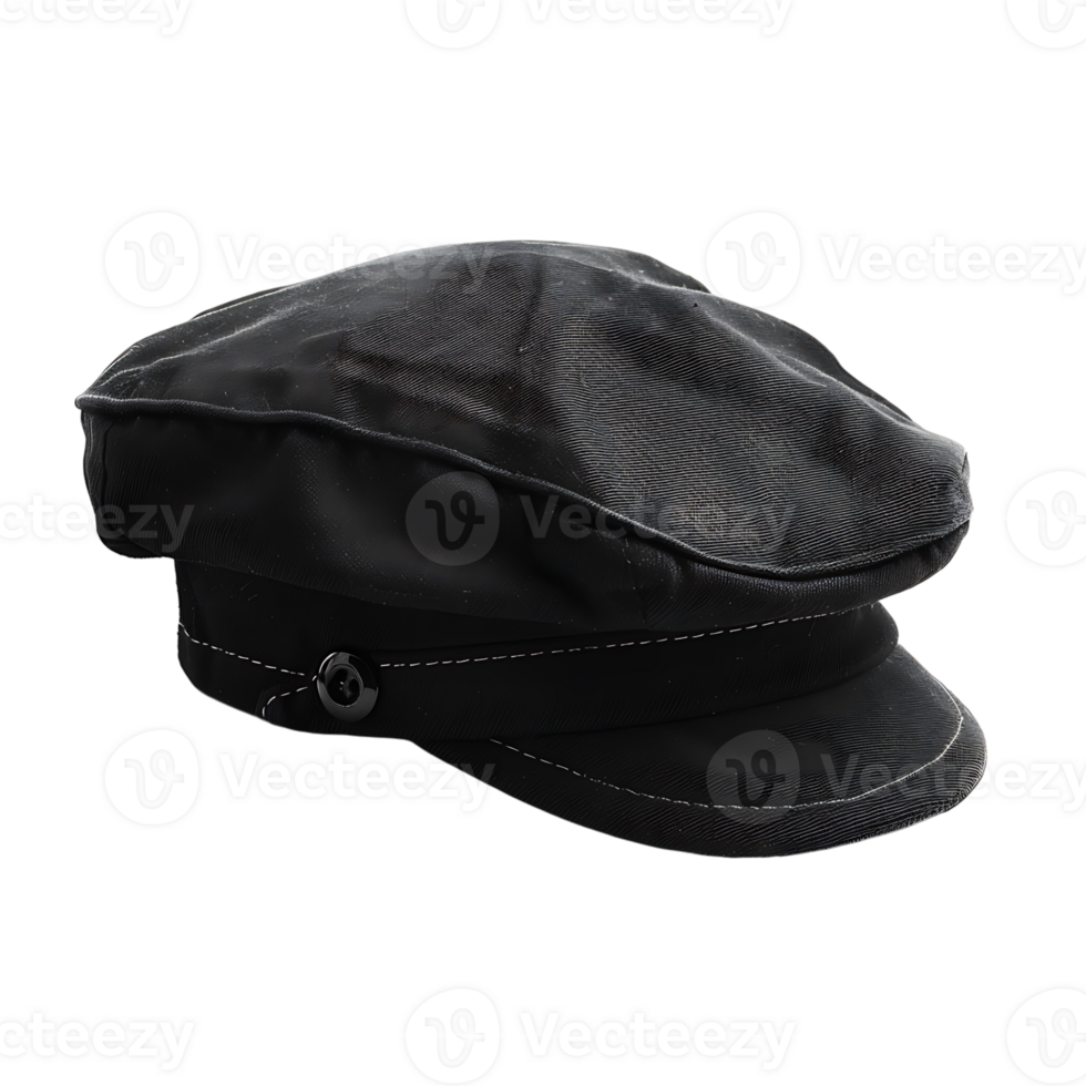 black cap on isolated transparent background png