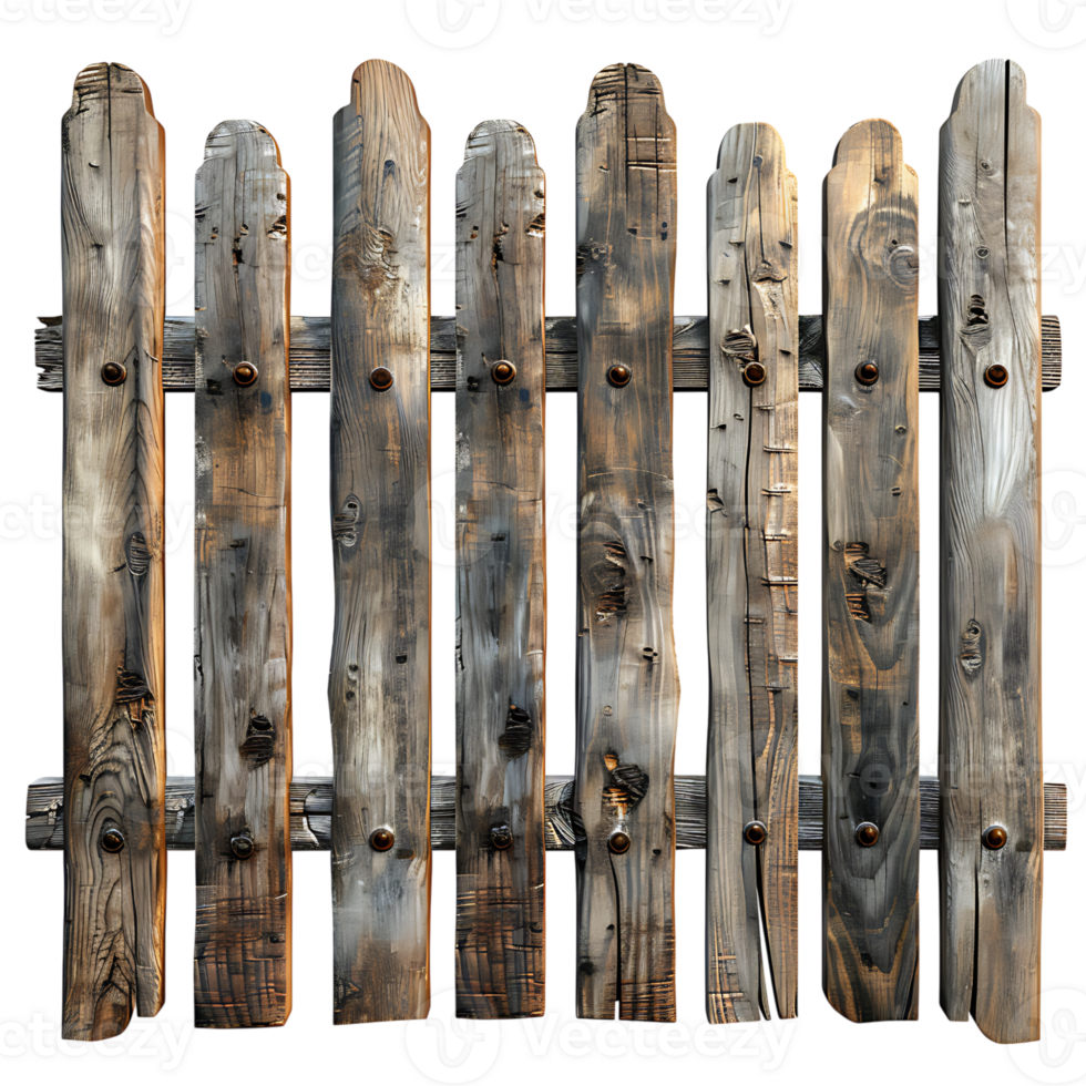 trä- staket på isolerat transparent bakgrund png