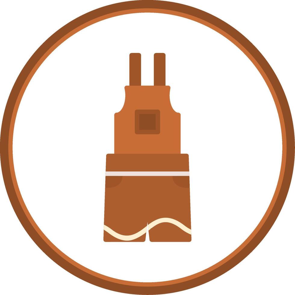Dungarees Flat Circle Icon vector