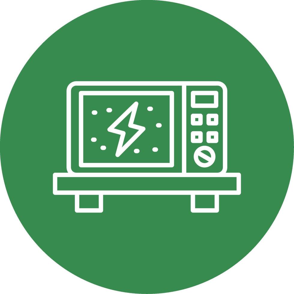 Microwave Multi Color Circle Icon vector