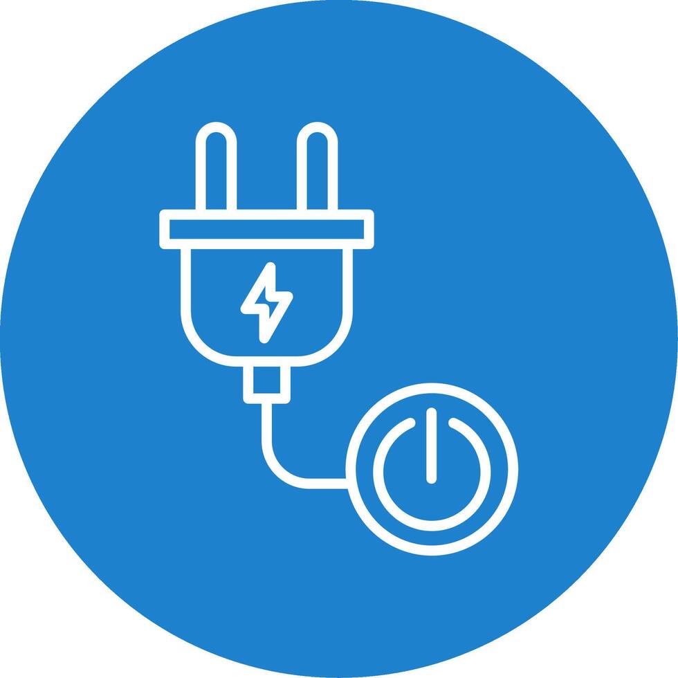 Power Button Multi Color Circle Icon vector