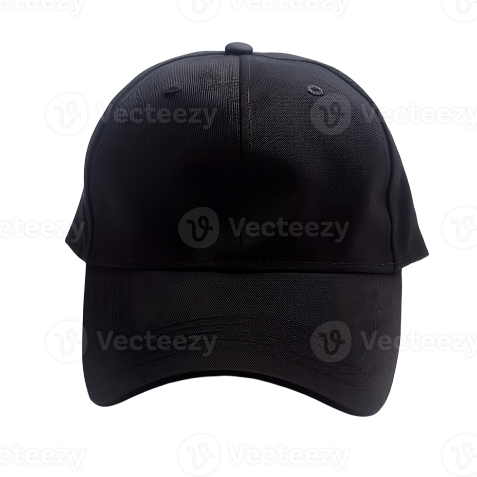 black cap on isolated transparent background png