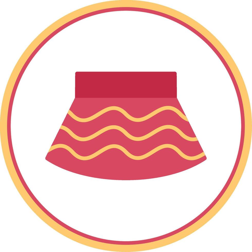 Skirt Flat Circle Icon vector