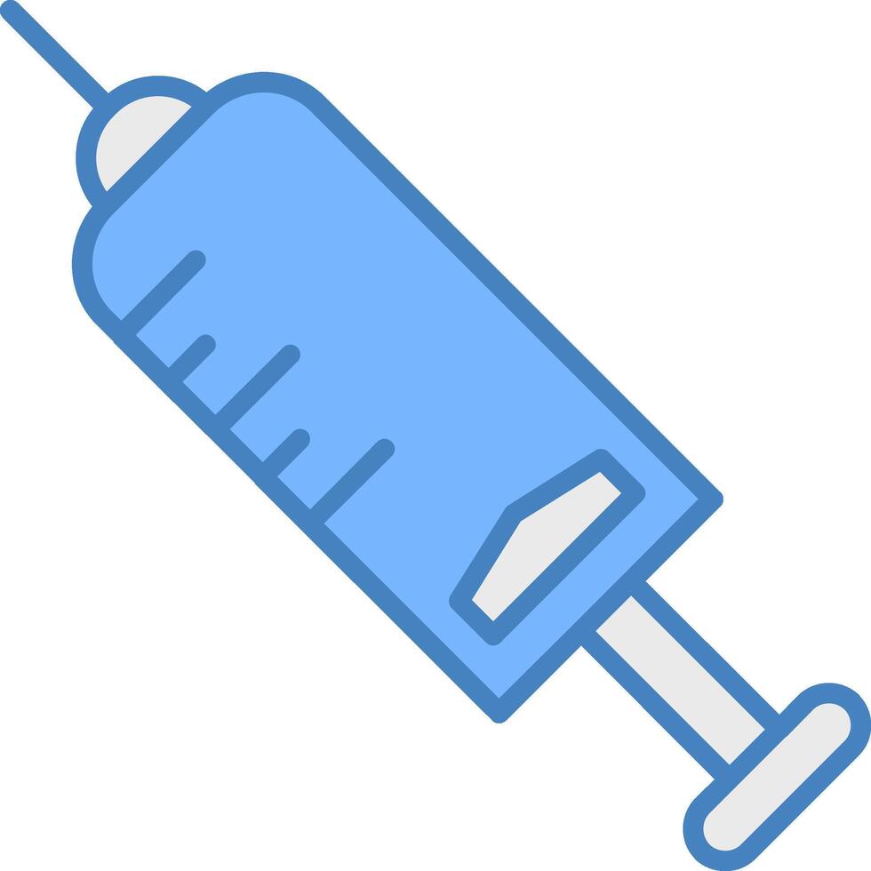 Injection Line Filled Blue Icon vector