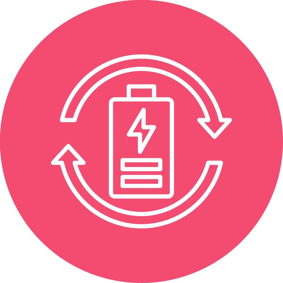 Eco Battery Multi Color Circle Icon vector