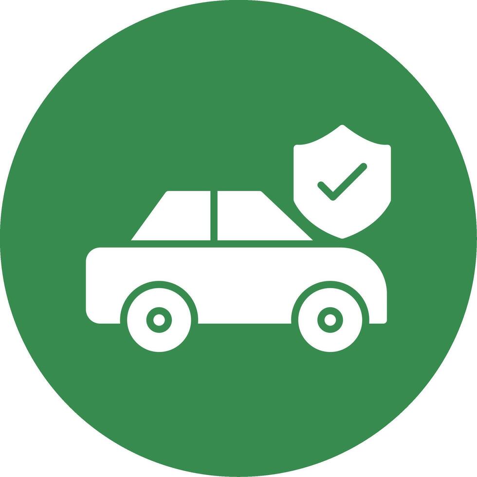 Car Insurance Multi Color Circle Icon vector