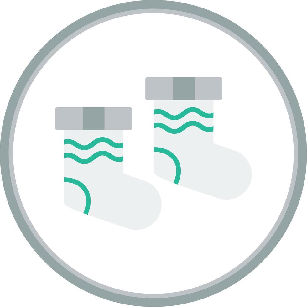 Socks Flat Circle Icon vector