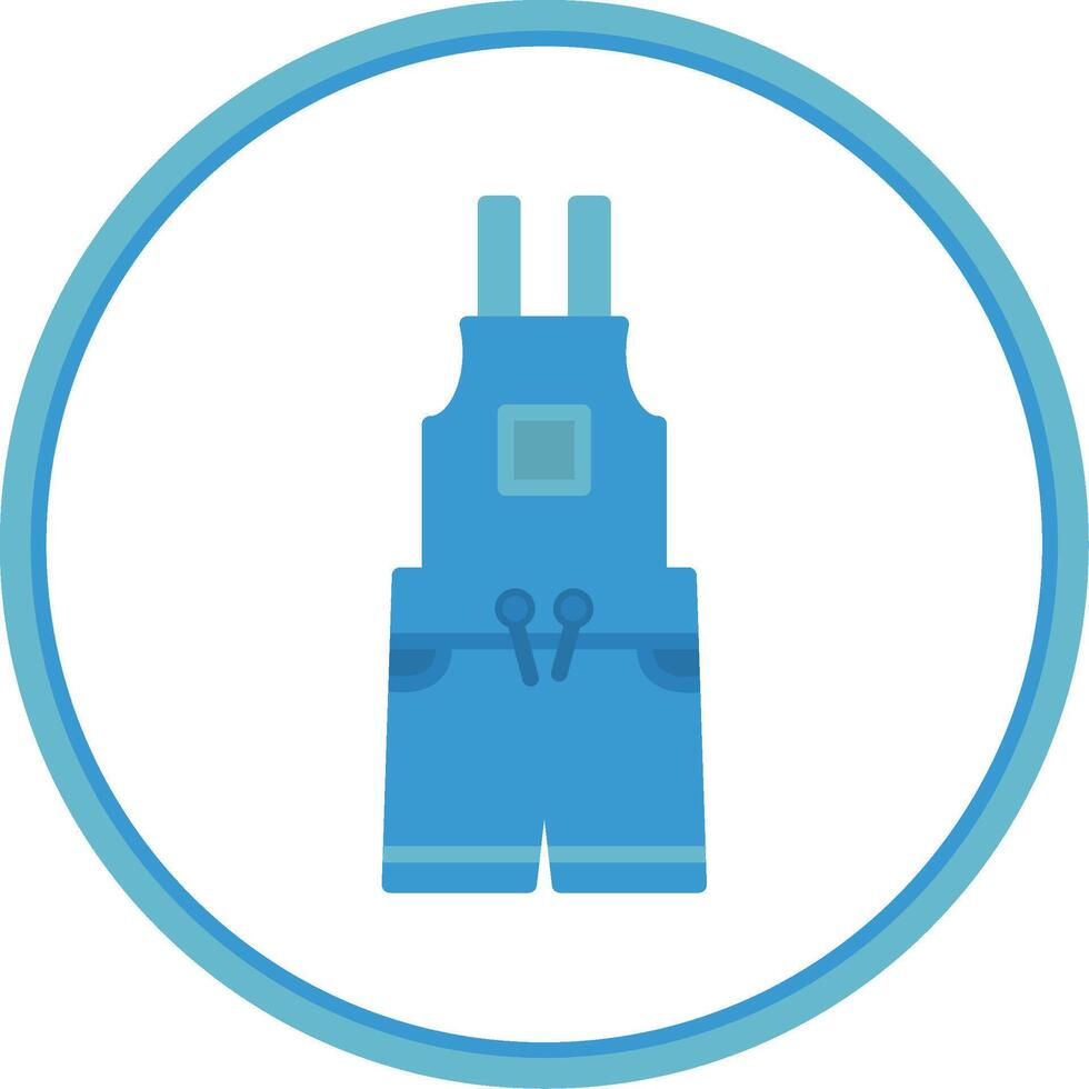 Dungarees Flat Circle Icon vector