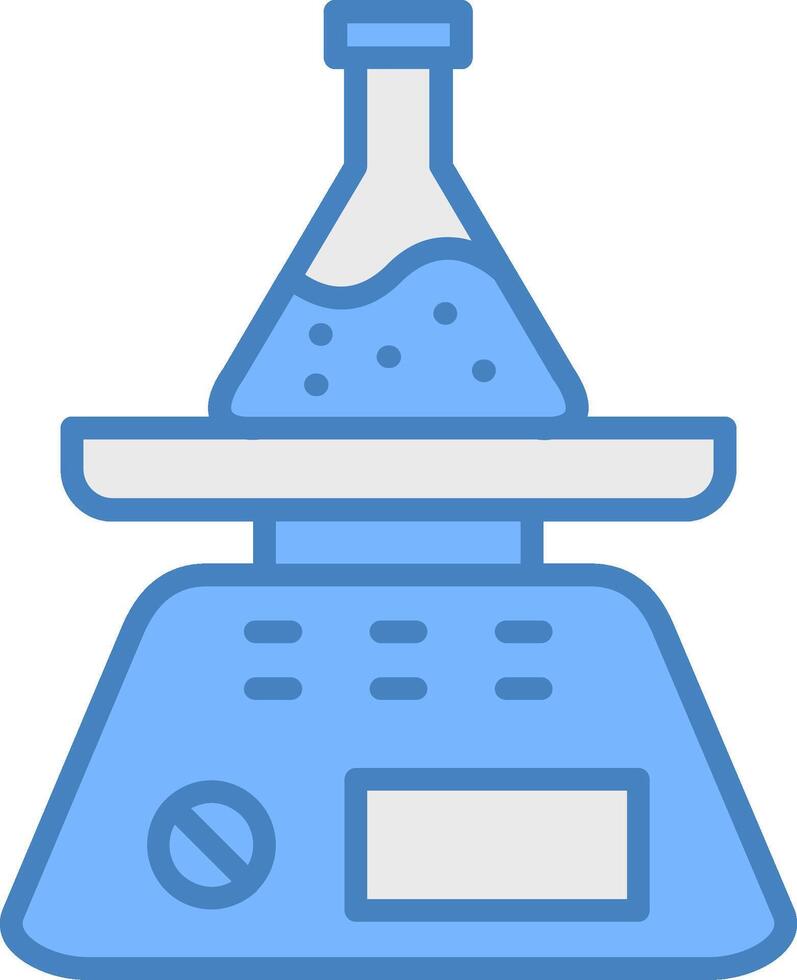 Scale Line Filled Blue Icon vector