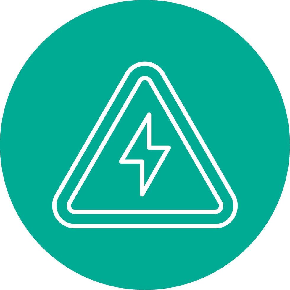 Electrical Danger Sign Multi Color Circle Icon vector
