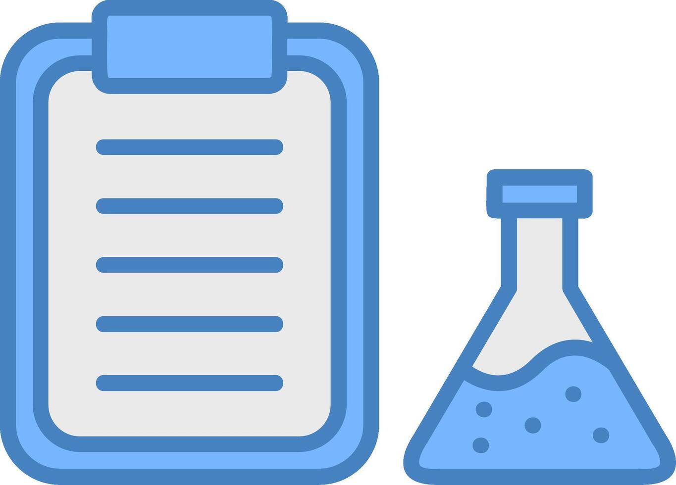 Flask Line Filled Blue Icon vector