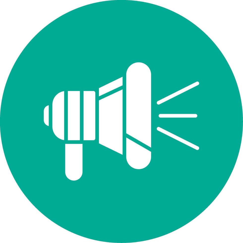 Megaphone Multi Color Circle Icon vector