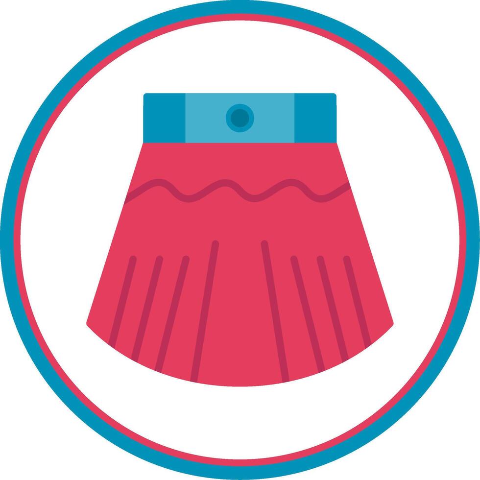 Skirt Flat Circle Icon vector