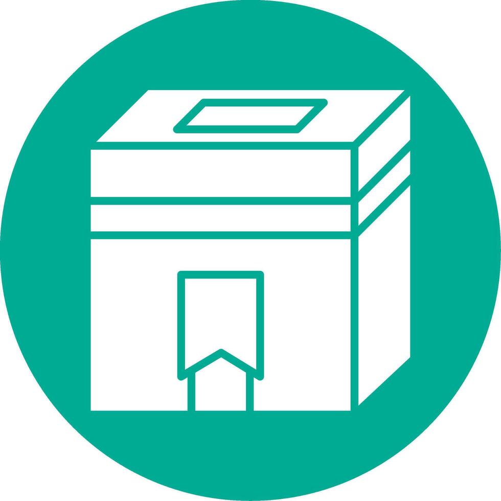 Kaaba Multi Color Circle Icon vector
